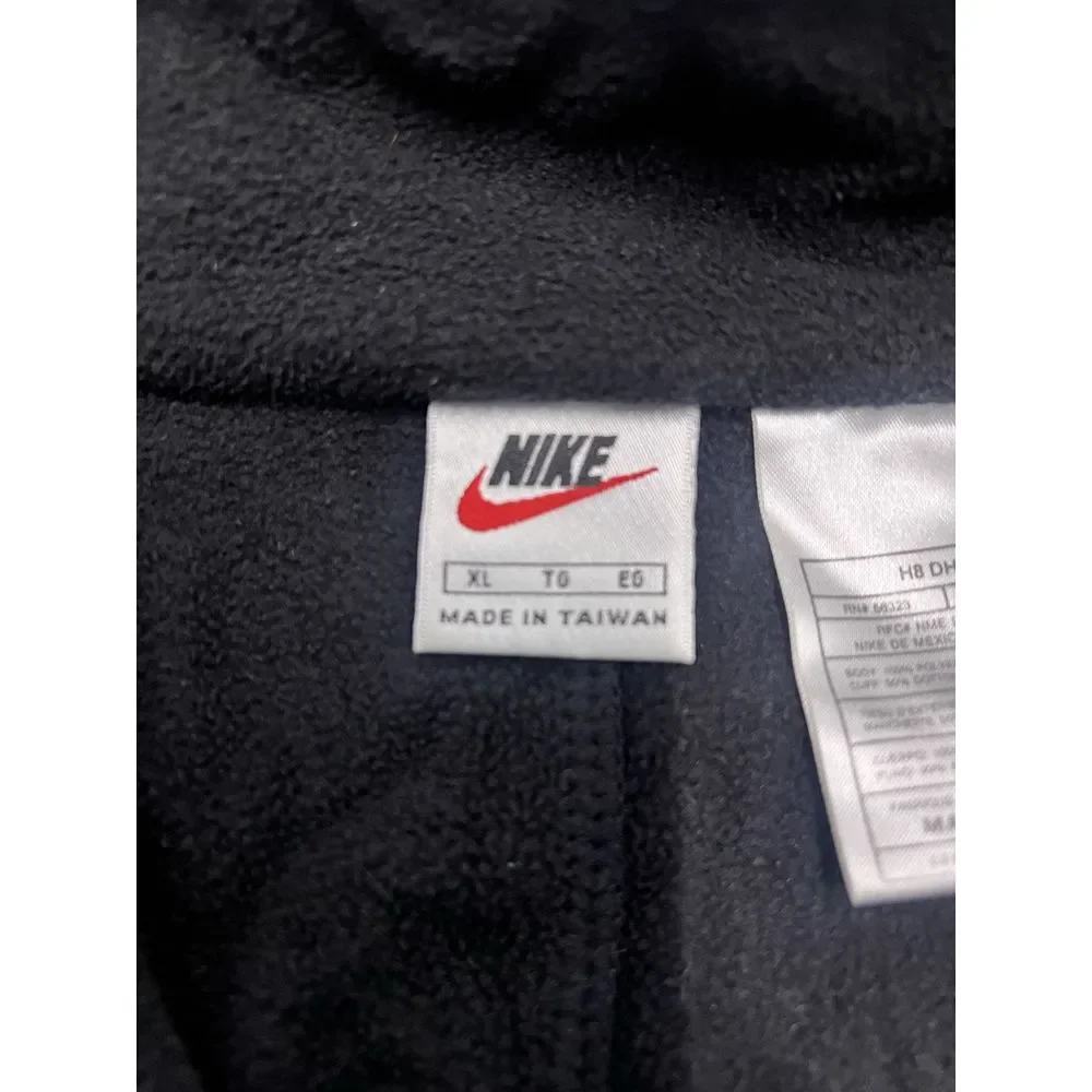 Nike Fit Vintage 1/4 Zip Fleece Jacket‎ Men's XL Black White Tag Rare Retro